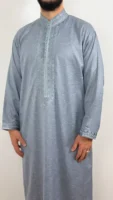 Kaftan Collar Thobe Long Sleeve