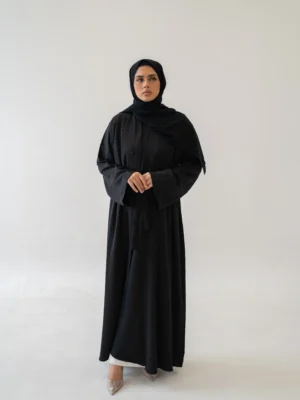 Luxury Nida Abaya Set – Elegant Beaded Sleeve 4‑Piece Ensemble