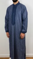Kaftan Collar Thobe Long Sleeve