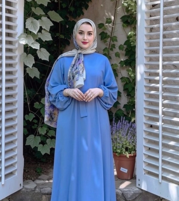 A- Butterfly Dress -Blue