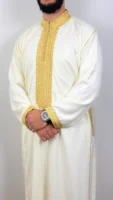 Kaftan Collar Thobe Long Sleeve