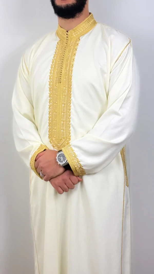 Kaftan Collar Thobe Long Sleeve