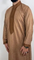 Kaftan Collar Thobe Long Sleeve