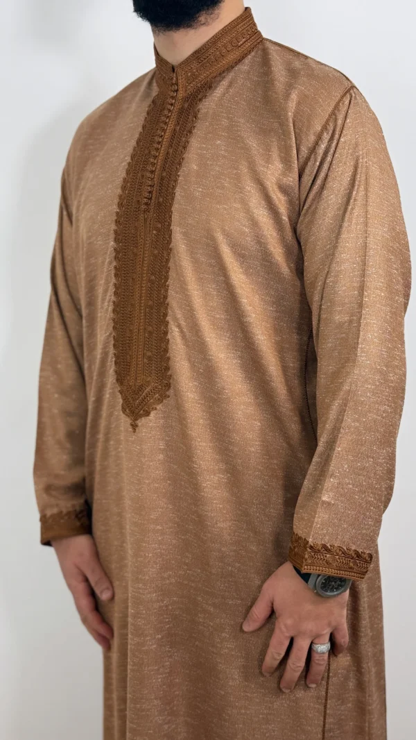 Kaftan Collar Thobe Long Sleeve