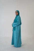 Linen Blend Button Abaya – Breathable Modest Outerwear