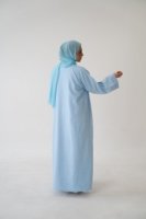 3 Piece Linen Abaya Set – Breathable Abaya Full Set