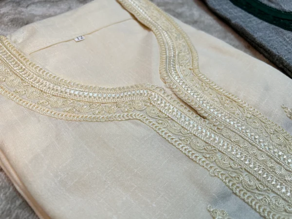 Boys Linen Thobe Kandoura short sleeves