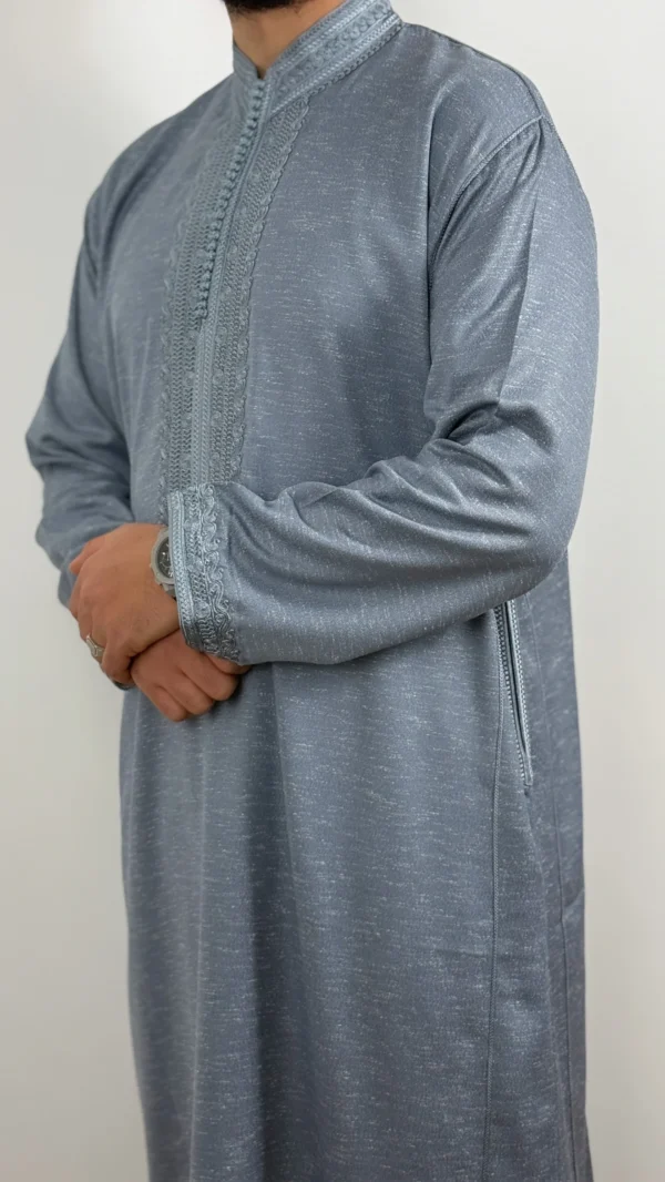 Kaftan Collar Thobe Long Sleeve