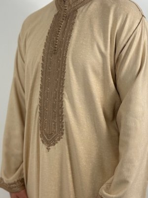 Kaftan Collar Thobe Long Sleeve
