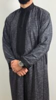 Kaftan Collar Thobe Long Sleeve