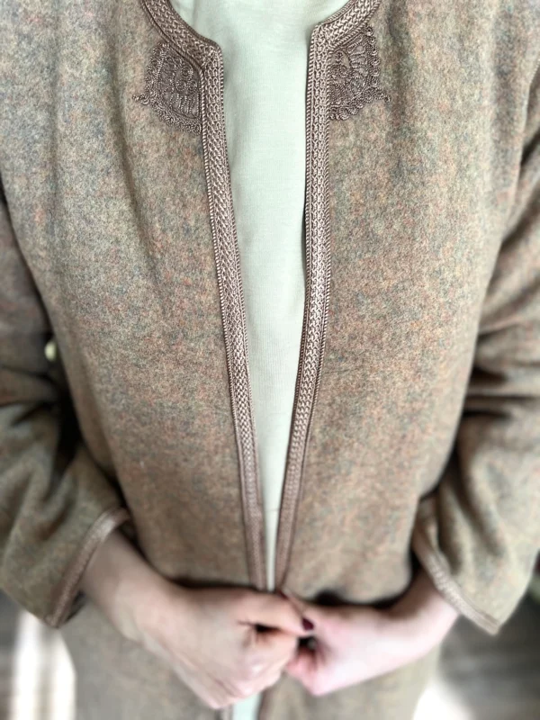 Abaya Beldi d’hiver - Beige