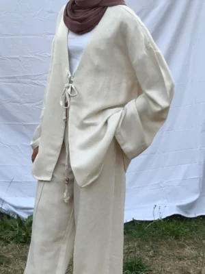 Linen Bow Tie Co-Ord Set