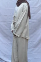 Linen Bow Tie Co-Ord Set