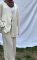 Linen Bow Tie Co-Ord Set