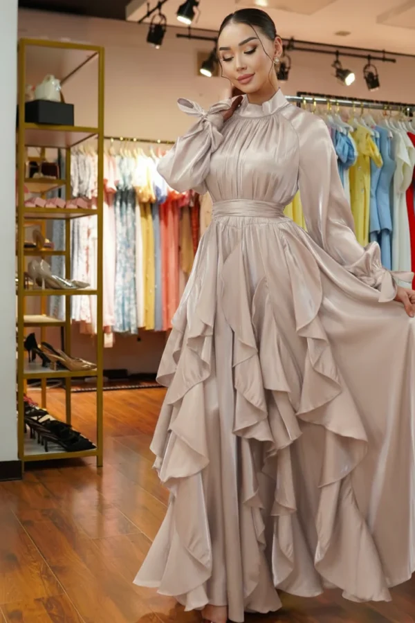 Elena Ruffles-Maxi Gown