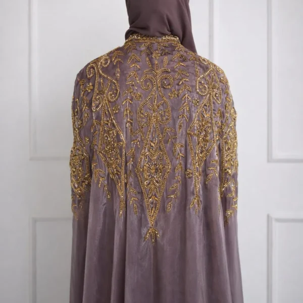 Haniya Embellished Organza Silk Cape Set