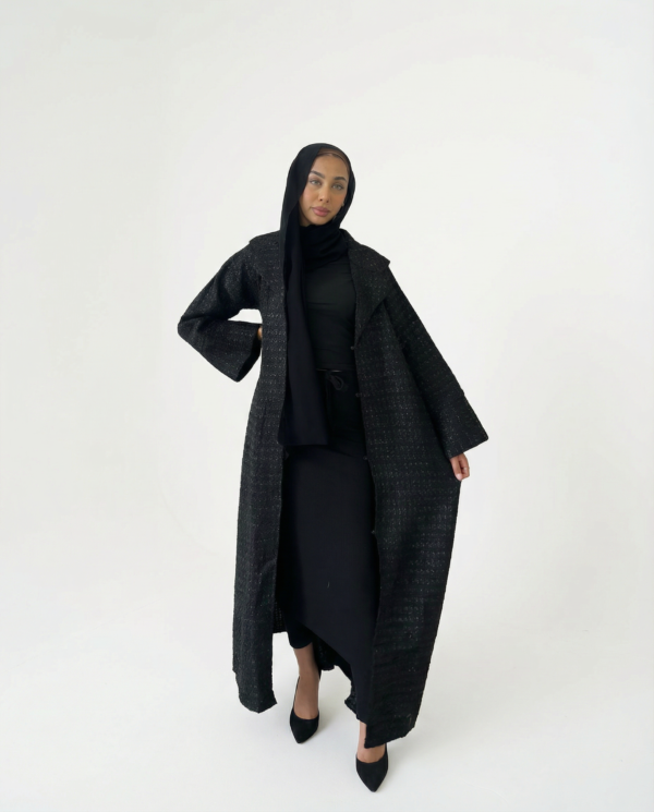Abaya Winter Coat – Thick Button‑Front Modest Outerwear
