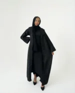 Abaya Winter Coat – Thick Button‑Front Modest Outerwear