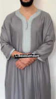 Moroccan Men’s Thobe Cotton blend Islamic kandora