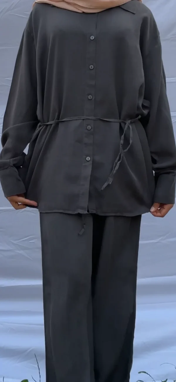 Cotton Co-ord Set with Belt