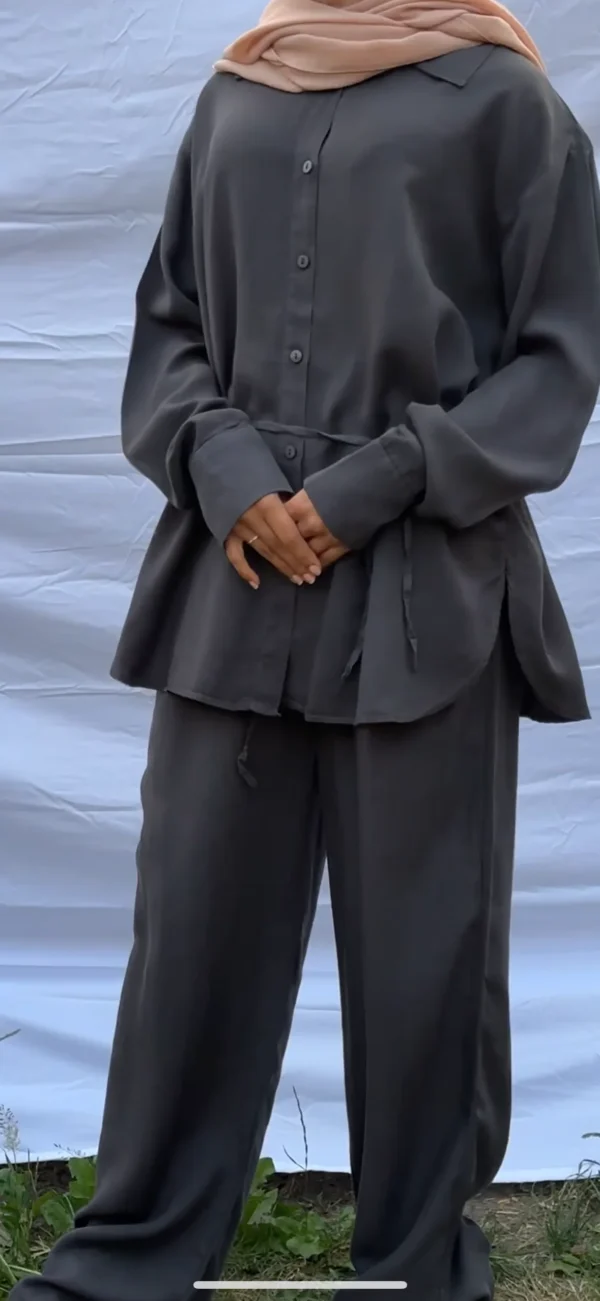 Cotton Co-ord Set with Belt