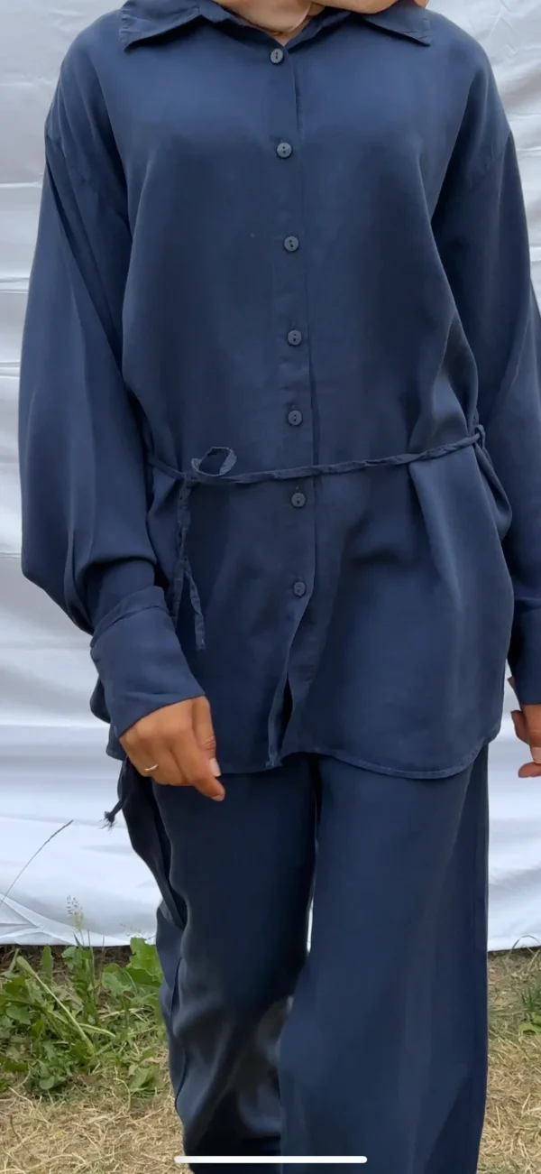 Cotton Co-ord Set with Belt