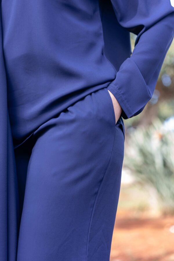 Elegant Modest Abaya Set - Blue
