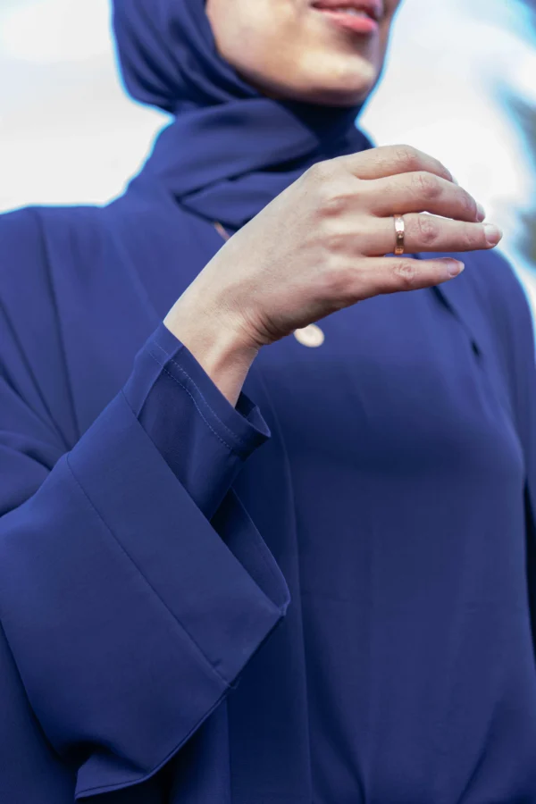 Elegant Modest Abaya Set - Blue