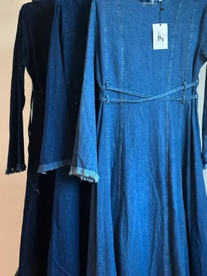 Denim Double Belt Dress