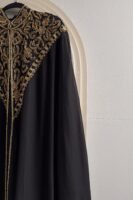 Hana Embellished Chiffon Cape Set - Gold and SIlver