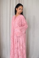 Luxury Lace Beaded Abaya Set with Inner Dress & Matching Hijab. Wedding Edition