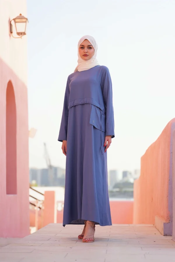 D- Lenin Dress - Blue