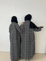 Abaya Winter Coat – Thick Button‑Front Modest Outerwear
