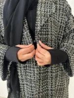 Abaya Winter Coat – Thick Button‑Front Modest Outerwear