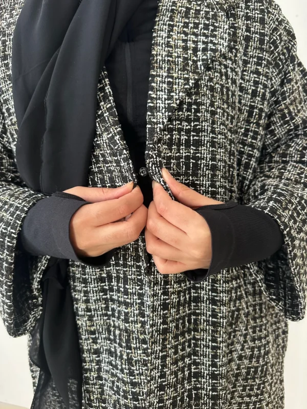 Abaya Winter Coat – Thick Button‑Front Modest Outerwear