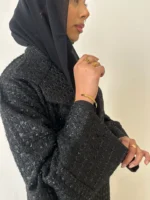 Abaya Winter Coat – Thick Button‑Front Modest Outerwear