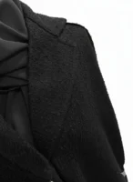 Tweed Button-Front Abaya Coat with Belt & Matching Hijab