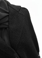 Tweed Button-Front Abaya Coat with Belt & Matching Hijab