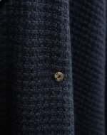 Tweed Button-Front Abaya Coat with Belt & Matching Hijab
