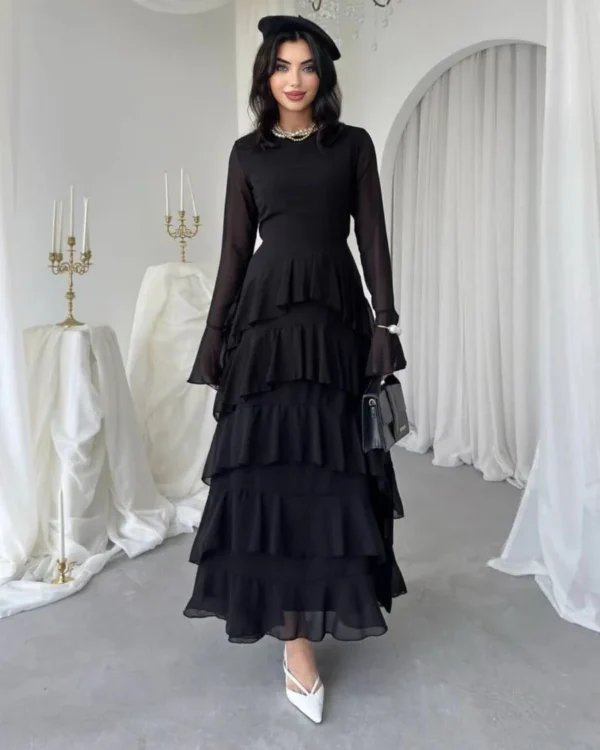 Elara Cascading Ruffle Gown