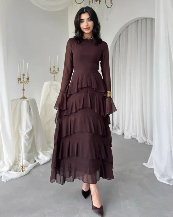 Elara Cascading Ruffle Gown