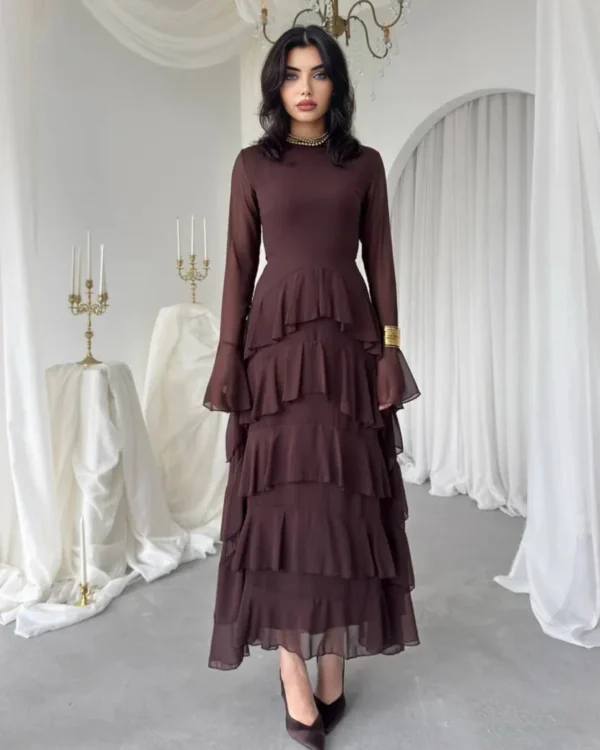 Elara Cascading Ruffle Gown