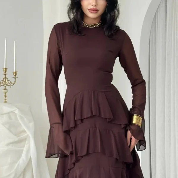 Elara Cascading Ruffle Gown