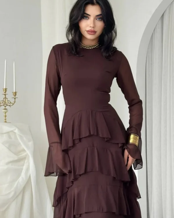 Elara Cascading Ruffle Gown