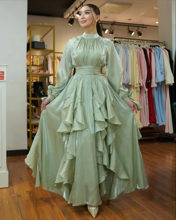 Elena Ruffles-Maxi Gown