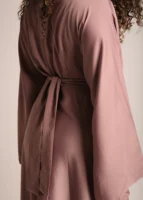 Mink Satin Wrap Abaya