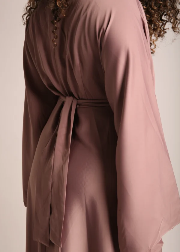 Mink Satin Wrap Abaya