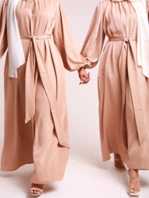 Gold Sienna Satin Abaya