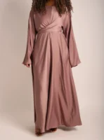 Mink Satin Wrap Abaya