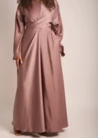 Mink Satin Wrap Abaya